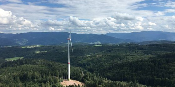 Windenergieanlage bei Biederbach im Schwarzwald © BWE / Sandra Majer
