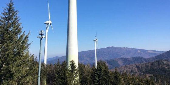 Foto: Windenergieanlage in Baden-Württemberg, © Plattform EE BW 
