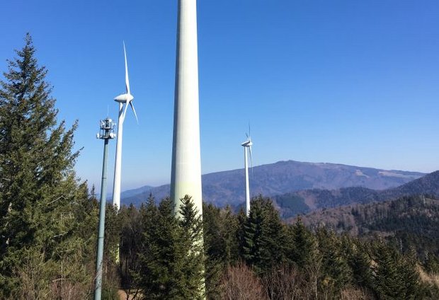 Foto: Windenergieanlage in Baden-Württemberg, © Plattform EE BW 